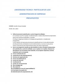 Administracion de empresas, presupuestos. Página 1