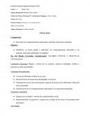 Plan de clases: Competencia: Reconocer los comportamientos adecuados a distintas situaciones cotidianas.