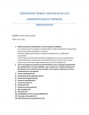 ADMINISTRACION DE EMPRESAS PRESUPUESTOS