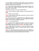 En un día soleado dos compañeros de clase Fabiana y Rosa se encuentran en el parque