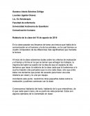 Comunicación humana.Relatoría de la clase