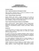 Aspectos Generales de la Psicología de la Salud.