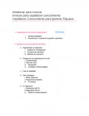 Gestionar para innovar Innovar para capitalizar conocimiento