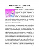 IMPORTANCIA DE LA LOGICA EN PSICOLOGIA