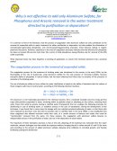 ¿Por qué no es eficaz añadir solamente sulfato de aluminio para remover el fósforo y el arsénico?