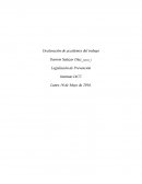 Declaración de accidentes del trabajo.