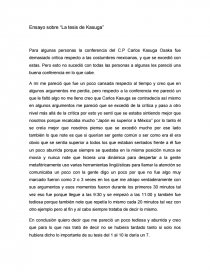 Ensayo sobre “La tesis de Kasuga”. Página 1