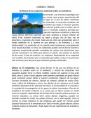 Efectos de las erupciones volcánicas sobre un ecosistema.