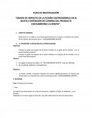 PLAN DE INVESTIGACIÓN “GRADO DE IMPACTO DE LA FUSIÓN GASTRONOMICA EN EL GUSTO E INTENCIÓN DE COMPRA DEL PRODUCTO CHICHARRONES LA ROSITA”.