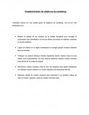Establecimiento de objetivos de marketing.