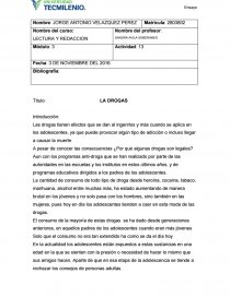 LA DROGAS.. Página 1