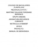 Manual de bienvenida.