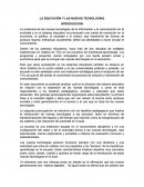 LA EDUCACIÒN Y LAS NUEVAS TECNOLOGÍAS