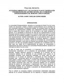Accesorias ambientales y aplicación de plan de conservación y regeneración del entorno natural