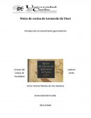 Notas de cocina de Leonardo da Vinci.