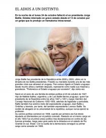 EL ADIOS A UN DISTINTO.. Página 1