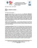 Ref. Respuesta derecho de petición