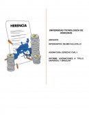 INFORME: ASIGNACIONES A TITULO UNIVERSAL Y SINGULAR.