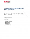 Forecasting, Advanced Planning & Scheduling y Optimización de la Cadena de Abastecimiento