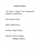 Trabajo Práctico. “Ahí viene la plaga” Virus emergentes, epidemias y pandemias.