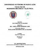 CULTURA DE LA CALIDAD - EVOLUCIÓN HISTÓRICA DE LA CALIDAD