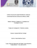 Trabajo de Investigación: Problemas sociales.