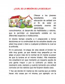 MISIÓN DE LA ESCUELA.