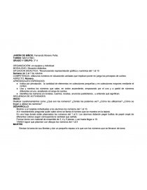 SITUACION DIDACTICA: “Reconociendo representación gráfica y numérica del 1 al 10.. Página 1