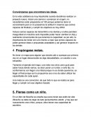 Convénzanse que encontrara las ideas.