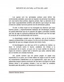 REPORTE DE LECTURA: LA ÉTICA DEL JUEZ