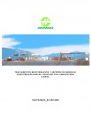 TRATAMIENTO, RECUPERACIÓN Y GESTIÓN DE RESIDUOS INDUSTRIALES PARA EL APOYO DE UNA PRODUCCIÓN LIMPIA.