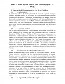 Resumen tema 2: de los Reyes Católicos a los Austrias