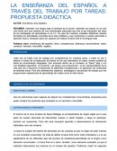 La enseñanza del español por tareas