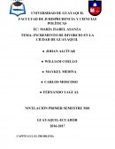TEMA: INCREMENTO DE DIVORCIO EN LA CIUDAD DE GUAYAQUIL