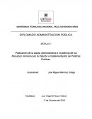 Politizacion de la Planta Administrativa.