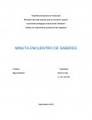MINUTA ENCUENTRO DE SABERES