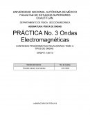 PRÁCTICA No. 3 Ondas Electromagnéticas