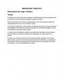 MARKETING TURISTICO Descripción del lugar Turístico