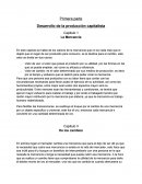 Desarrollo de la producción capitalista Capítulo 1 La Mercancía