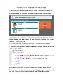 CREACIÓN DE UN SITIO WEB CON HTML5 Y CSS3. Página 1
