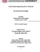 Trabajo Práctico “La psicología como oficio”