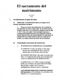 Definición: el matrimonio tiene su origen en la misma naturaleza humana.