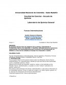 Laboratorio de Química General Fuerzas Intermoleculares