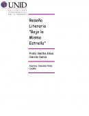 Reseña Literaria ”Bajo la Misma Estrella”