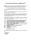 AUDITORIA OPERACIONAL Y ADMINISTRATIVA.