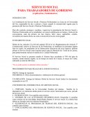 SERVICIO SOCIAL PARA TRABAJADORES DE GOBIERNO