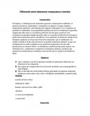 Diferencia entre elementos compuestos y mezclas