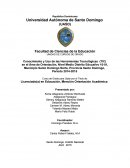 Conocimiento y Uso de las Herramientas Tecnológicas (TIC) en el Área de Orientación, Nivel Medio Distrito Educativo 10-01, Municipio Santo Domingo Norte, Provincia Santo Domingo, Período 2014-2015