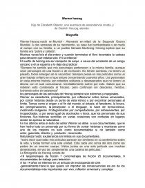 Ensayo sobre Wener Herzog. Página 1
