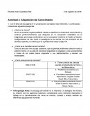 Actividad 2: Adquisición del Conocimiento